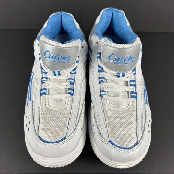Curves for Women Blue and White Orthopaedic Sneakers Size 8 - Picture 3 of 10